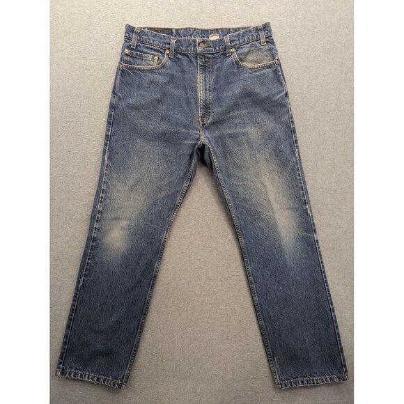 Vintage Levis 505 Jeans Mens 36x30 Blue Regular Fit Straight Leg Medium Wash 90s - Picture 1 of 15